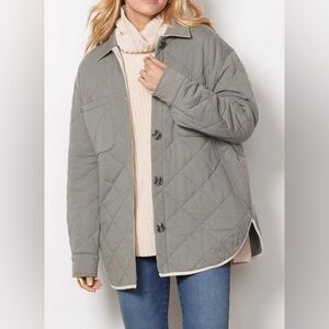 Z Supply Maya Quilted Shacket in Green